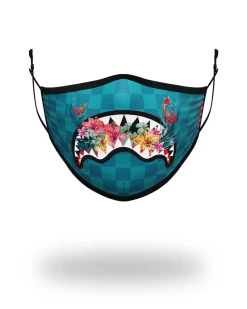 ADULT BLOSSOM SHARK FORM FITTING FACE MASK