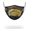 ADULT CAMO GOLD SHARK FORM FITTING FACE MASK