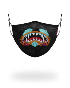 ADULT DRAGON SHARK FORM FITTING FACE MASK