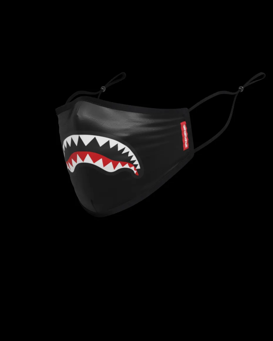 ADULT SHARK LOGO (BLACK) FORM-FITTING FACE MASK