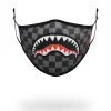 ADULT SHARKS IN PARIS (GREY) FORM FITTING FACE MASK