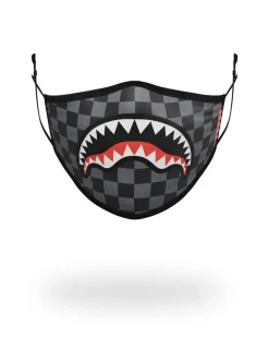 ADULT SHARKS IN PARIS (GREY) FORM FITTING FACE MASK