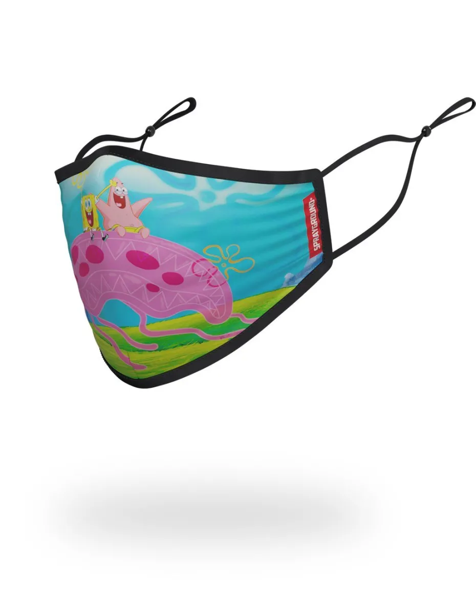 ADULT SPONGEBOB JELLY SHARK FORM FITTING FACE-COVERING
