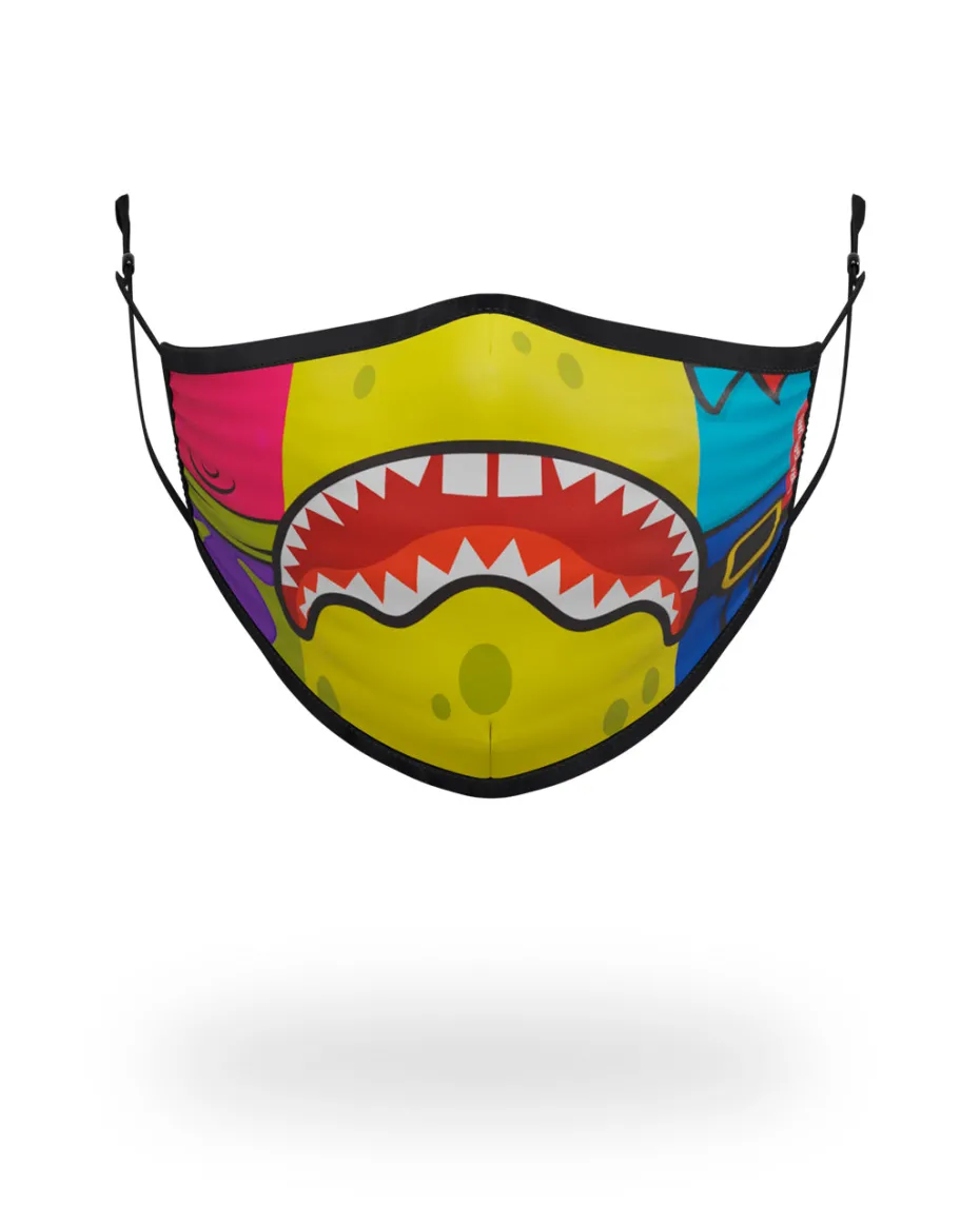 ADULT SPONGEBOB OG SHARK FORM FITTING FACE-COVERING