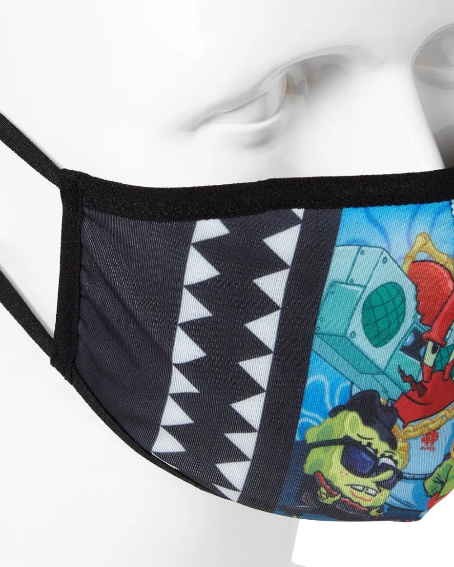 ADULT SPONGEBOB TRACK SUIT FORM FITTING FACE-COVERING