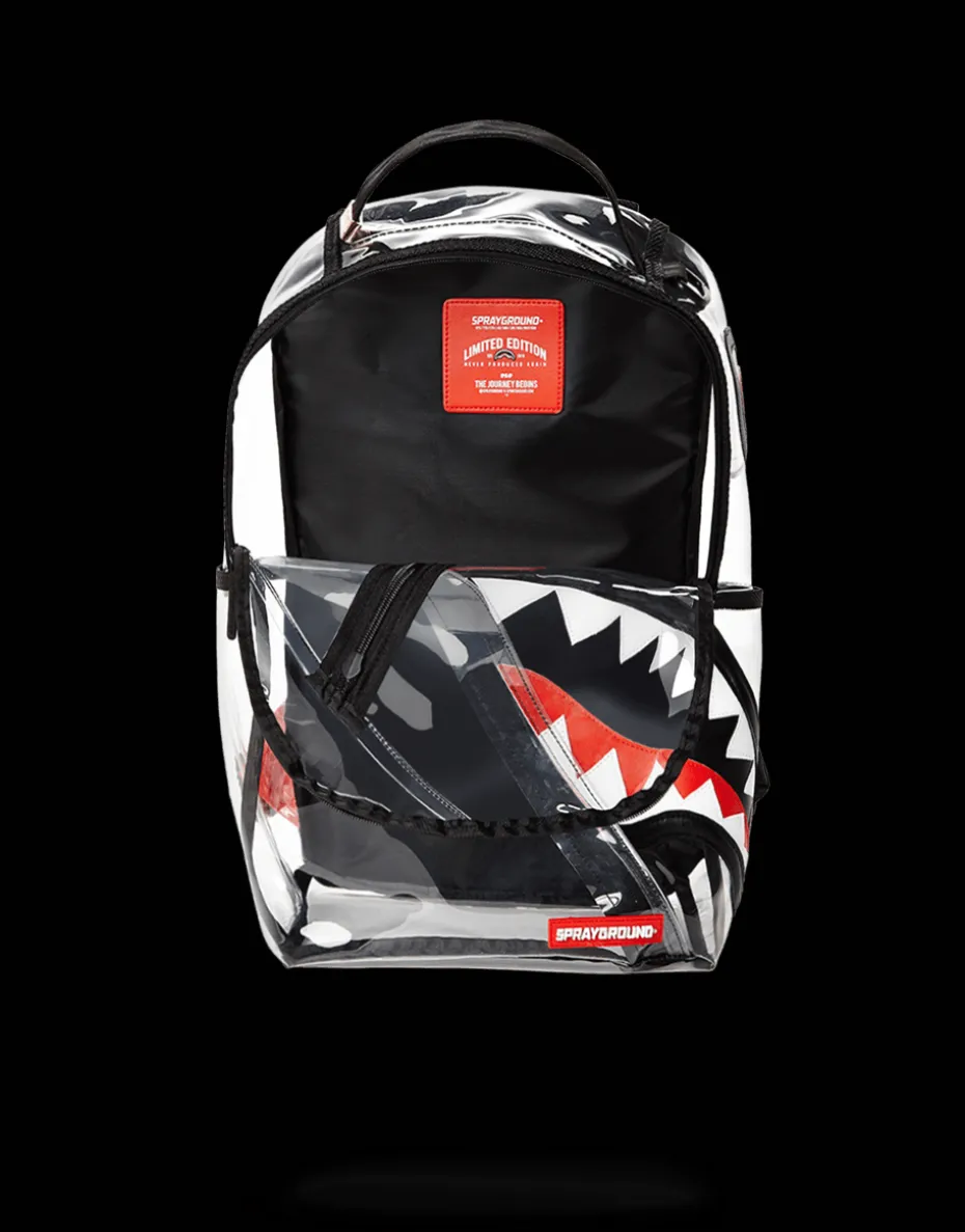 ANGLED 20/20 VISION SHARK CLEAR BACKPACK