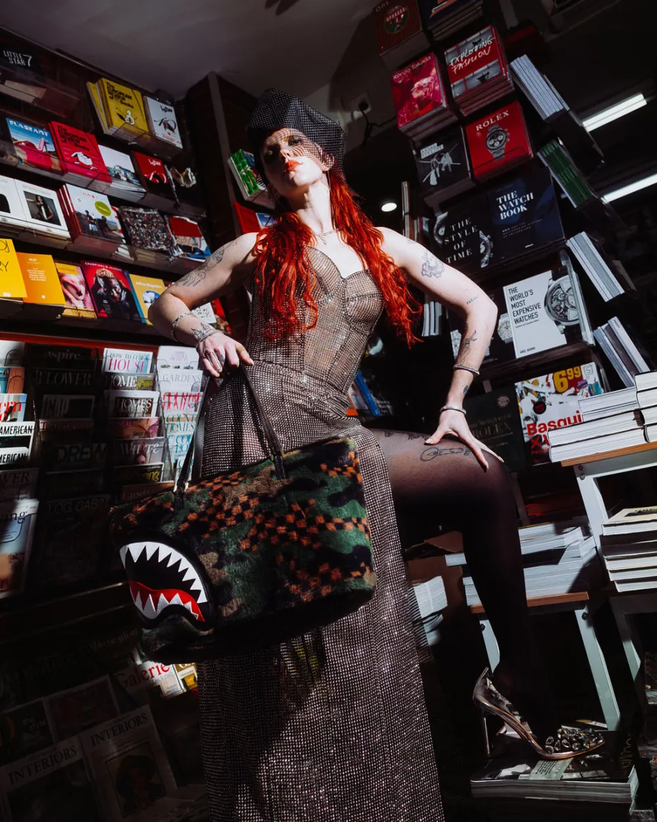 BIG SKY FUR SHARK TOTE