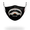BITE ME SHARK (BLK) POLYESTER FACE MASK