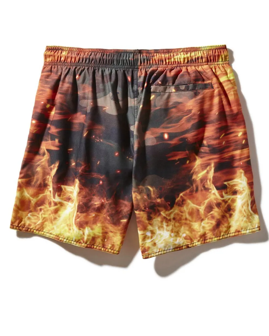 CAMO FIRE SHOTO SWIM TRUNKS
