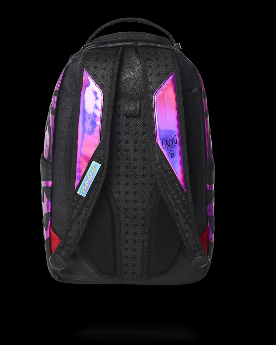 CAZZU IRIDESCENT CUT & SEW SPIDER SKULL SHARK BACKPACK (DLXV)