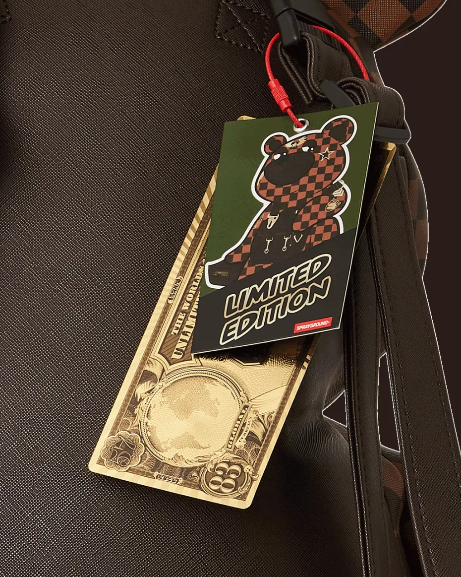 CHECKMATE ROYALE MONEYBEAR TEDDYBEAR BACKPACK