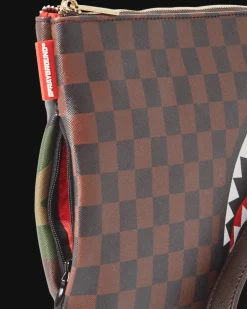 CHECKS IN CAMOFLAUGE CROSSOVER CLUTCH