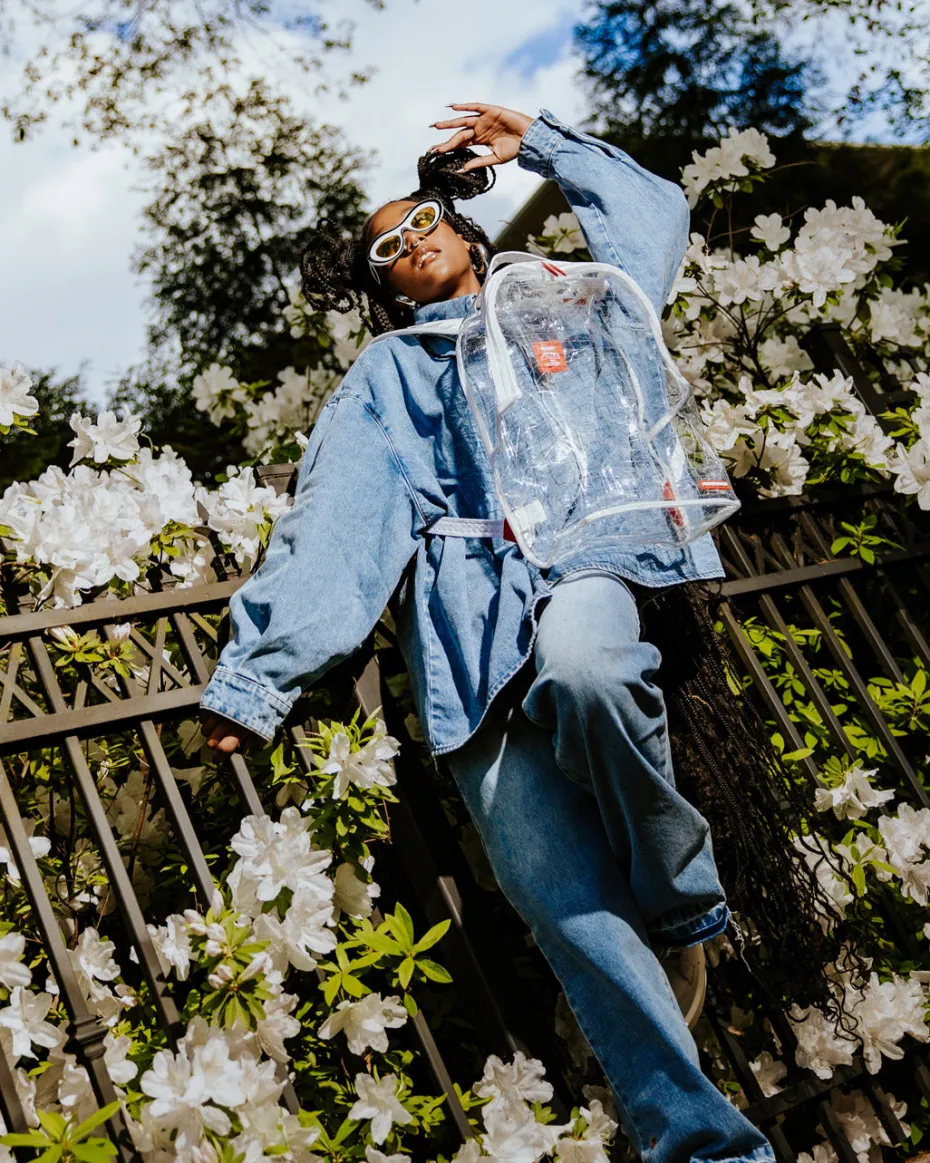 CLEAR VISION SHARKS IN PARIS - 100% ALL CLEAR DLX BACKPACK
