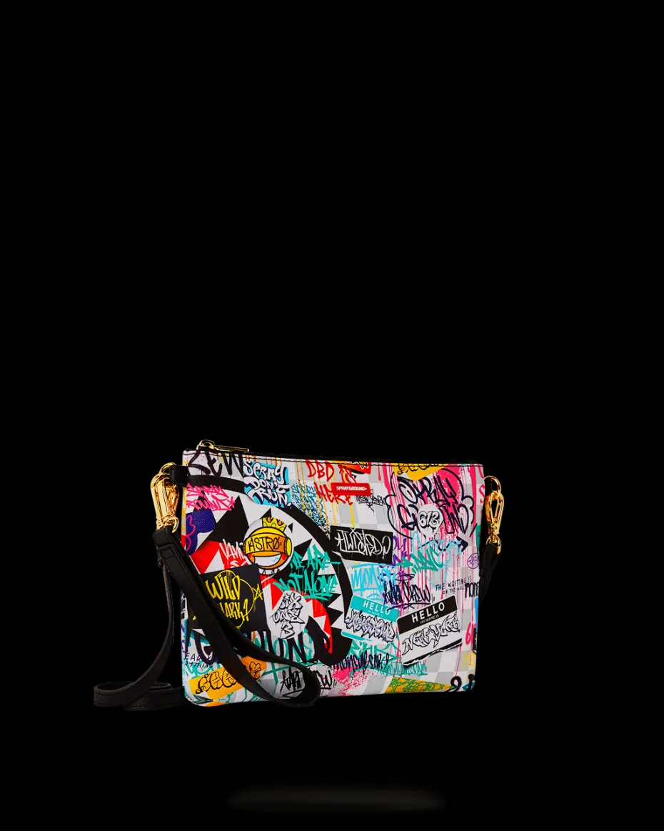CREATE ANOTHER DAY CROSSOVER CLUTCH W/ SHOULDER STRAP