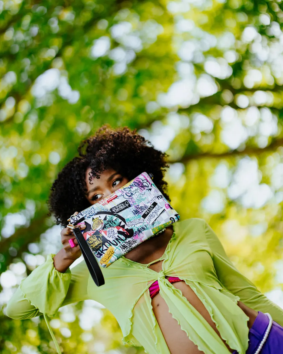 CREATE ANOTHER DAY CROSSOVER CLUTCH W/ SHOULDER STRAP