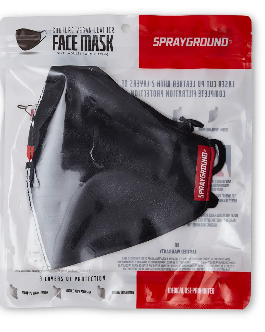 DAMAGE CONTROL STASH POCKET VEGAN LEATHER FACE MASK