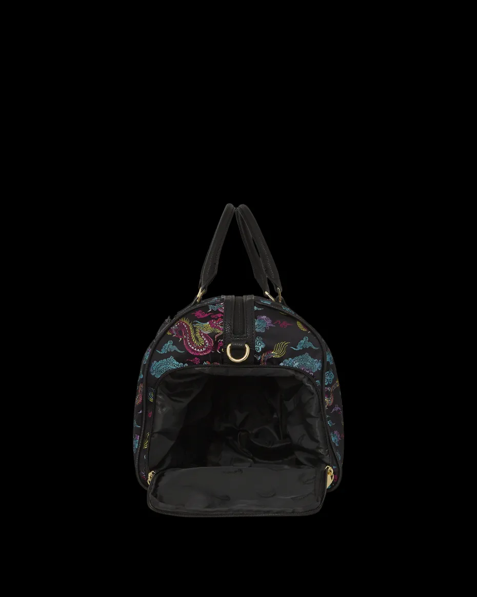 EMBROIDERED DRAGONS DUFFLE