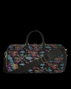 EMBROIDERED DRAGONS DUFFLE