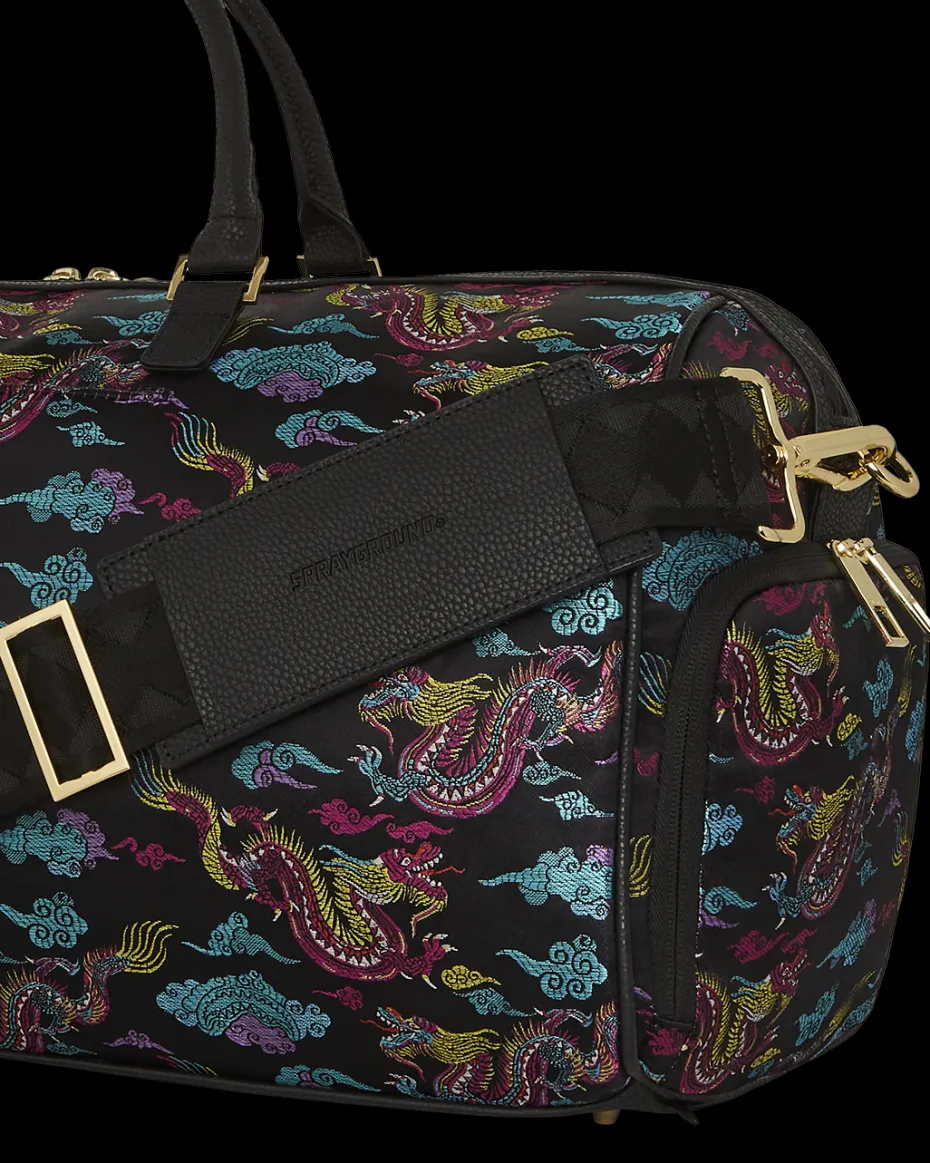 EMBROIDERED DRAGONS DUFFLE