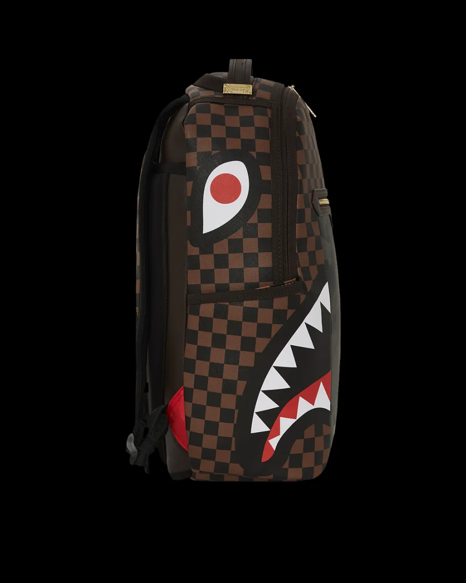 EXTERIOR GOLD ZIP POCKET SHARKS IN PARIS BACKPACK (DLXV)