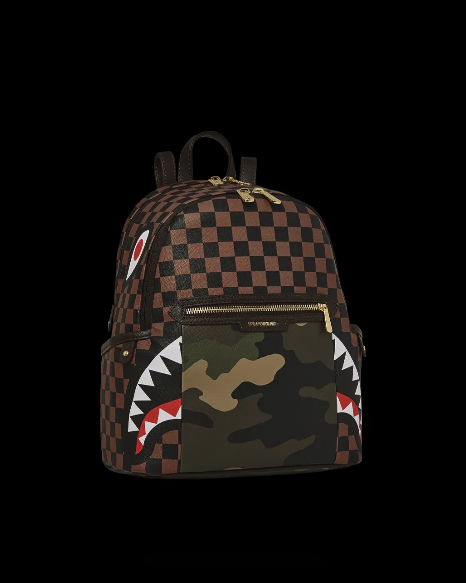 EXTERIOR GOLD ZIP POCKET SHARKS IN PARIS SAVAGE BACKPACK