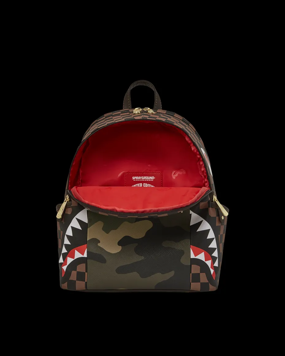 EXTERIOR GOLD ZIP POCKET SHARKS IN PARIS SAVAGE BACKPACK