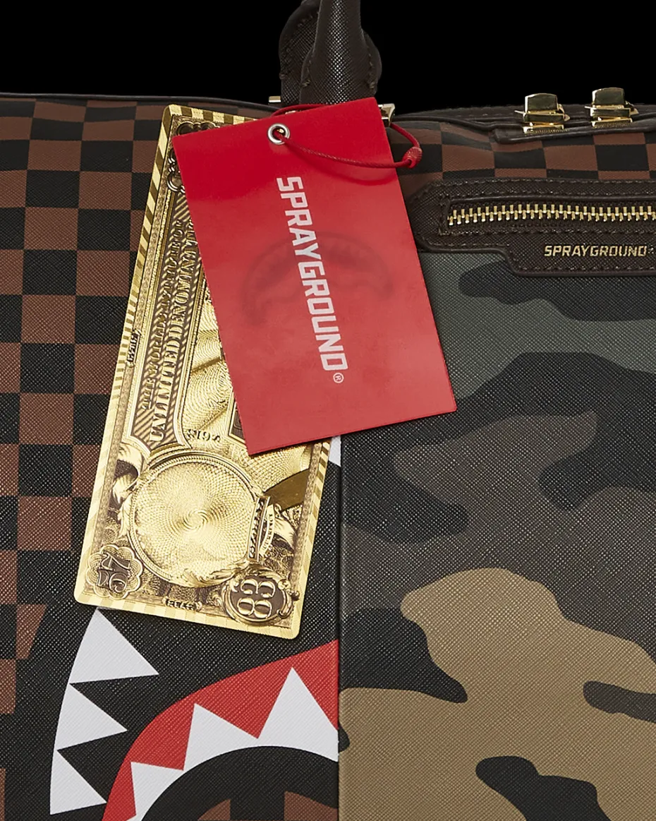 EXTERIOR GOLD ZIP POCKET SHARKS IN PARIS DUFFLE