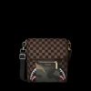 EXTERIOR GOLD ZIP POCKET SHARKS IN PARIS MESSENGER SLING BAG