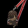 EXTERIOR GOLD ZIP POCKET SHARKS IN PARIS BACKPACK SLING