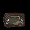 EXTERIOR GOLD ZIP POCKET SHARKS IN PARIS TOILETRY BRICKSIDE BAG