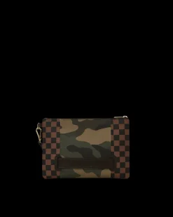EXTERIOR GOLD ZIP POCKET SHARKS IN PARIS CROSSOVER CLUTCH