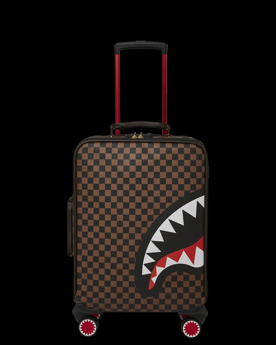 EXTERIOR GOLD ZIP POCKET SHARKS IN PARIS JETSETTER CARRY-ON LUGGAGE