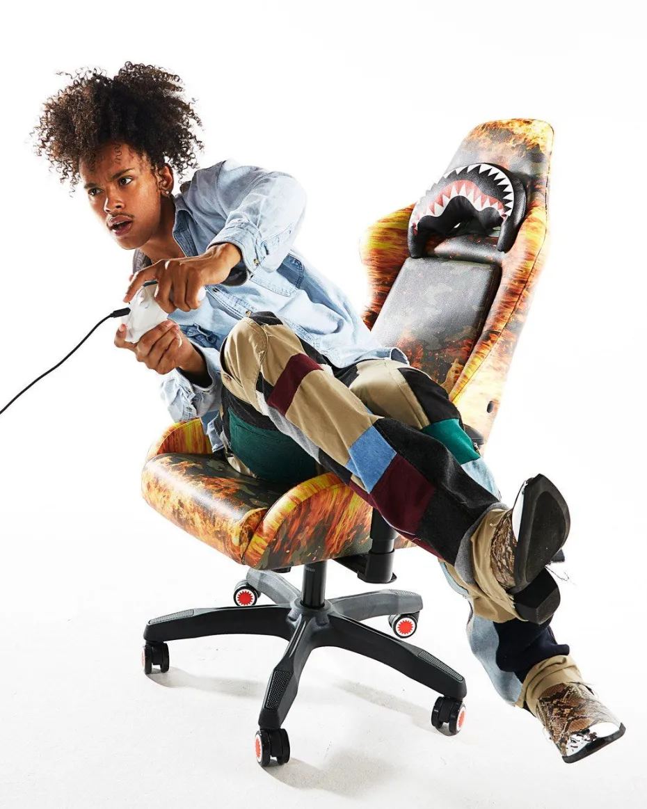 FIRE CAMO GAMING CHAIR - SUPER RARE