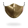 GOLD MONEY PATTERN VEGAN LEATHER FACE MASK