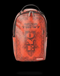 IN GOD WE TRUST RED BACKPACK (ONE OF ONE)