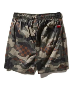 KIDS CAMO CHECKERED SWIM TRUNKS