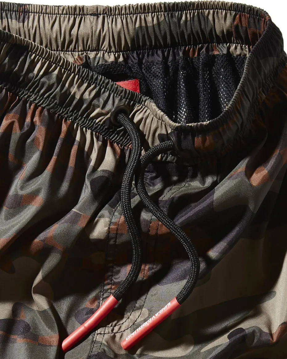 KIDS CAMO CHECKERED SWIM TRUNKS