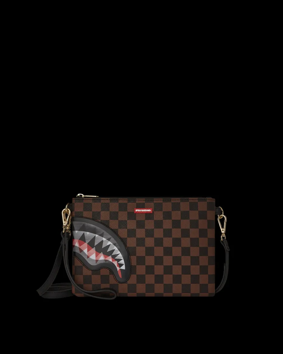 LENTICULAR EFFECTS CROSSOVER CLUTCH W/ SHOULDER STRAP