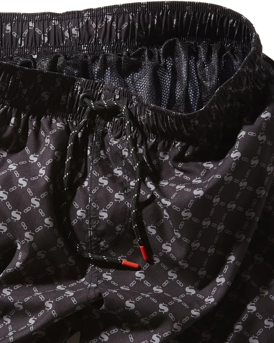 MIDNIGHT MONEY PATTERN SHOTO SWIM TRUNKS