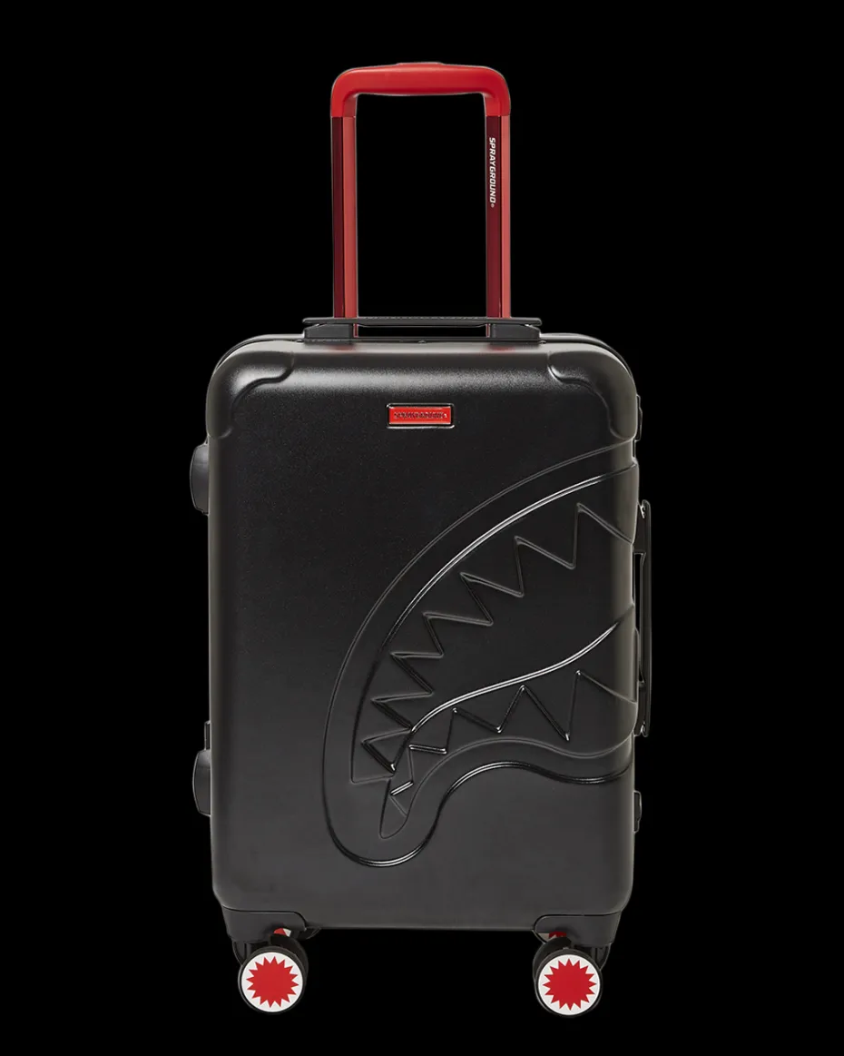 MOLDED SHARKITECTURE BLACK HARDSHELL CARRY-ON LUGGAGE