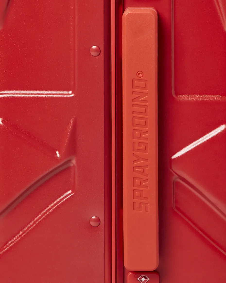 MOLDED SHARKITECTURE RED HARDSHELL CARRY-ON LUGGAGE