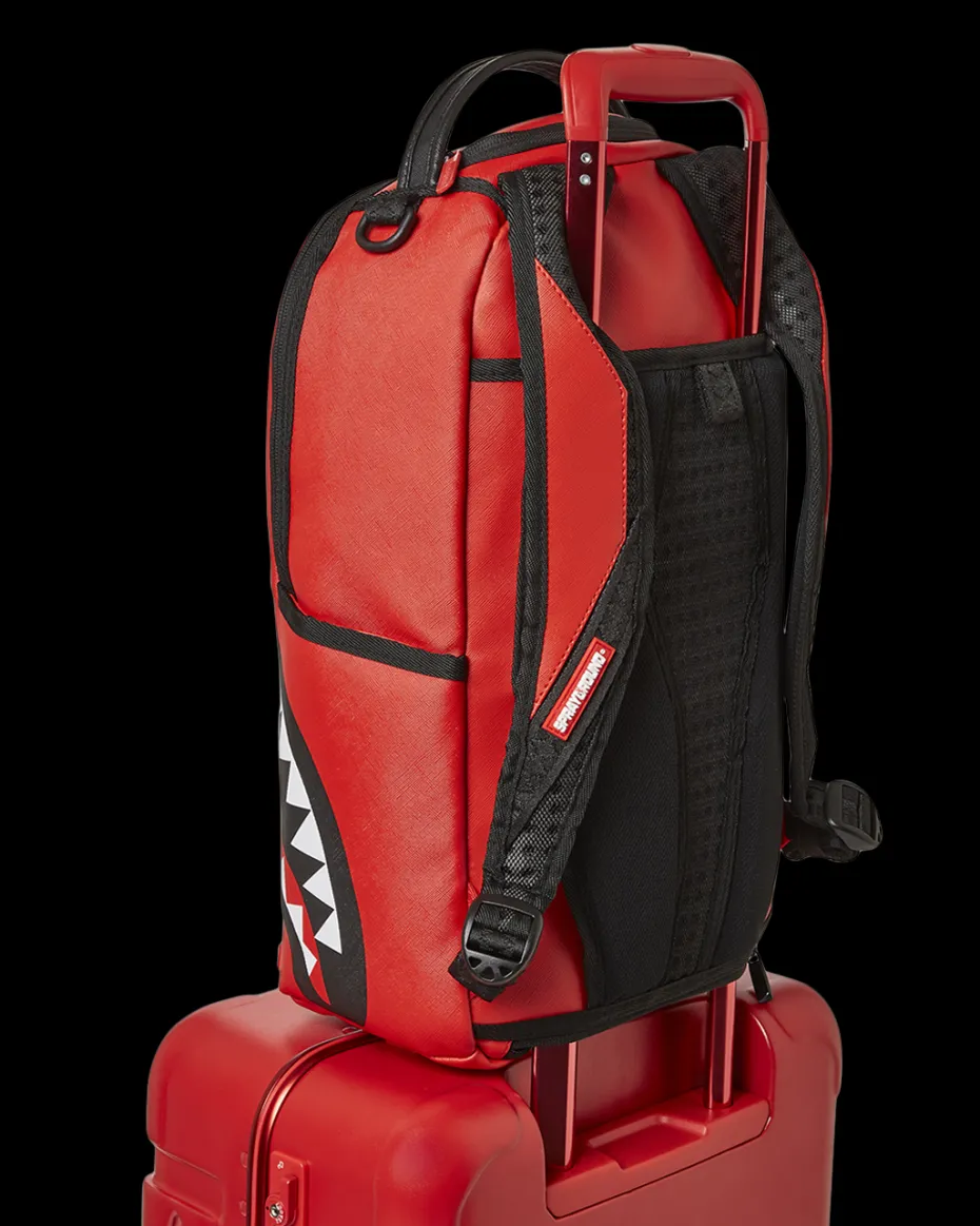 MOLDED SHARKITECTURE RED HARDSHELL CARRY-ON LUGGAGE