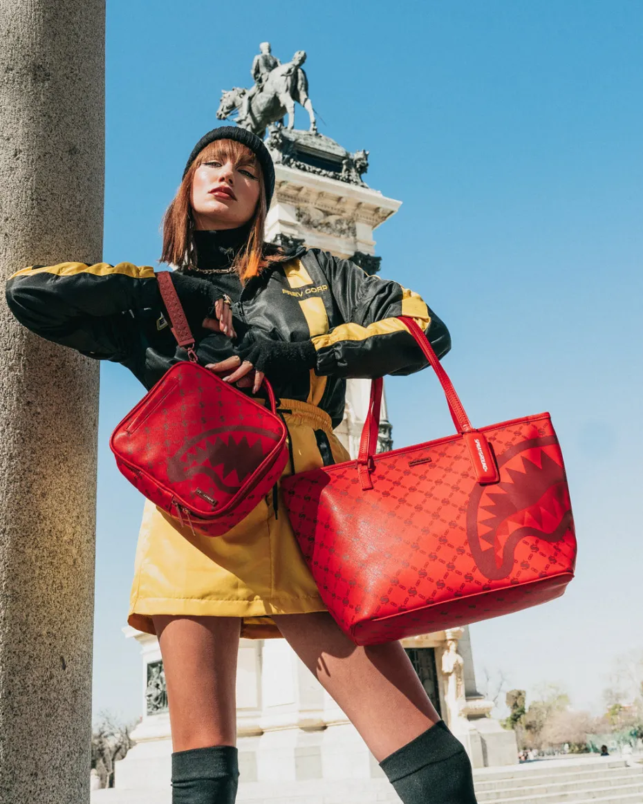 MONEY PATTERN BRICK TOTE