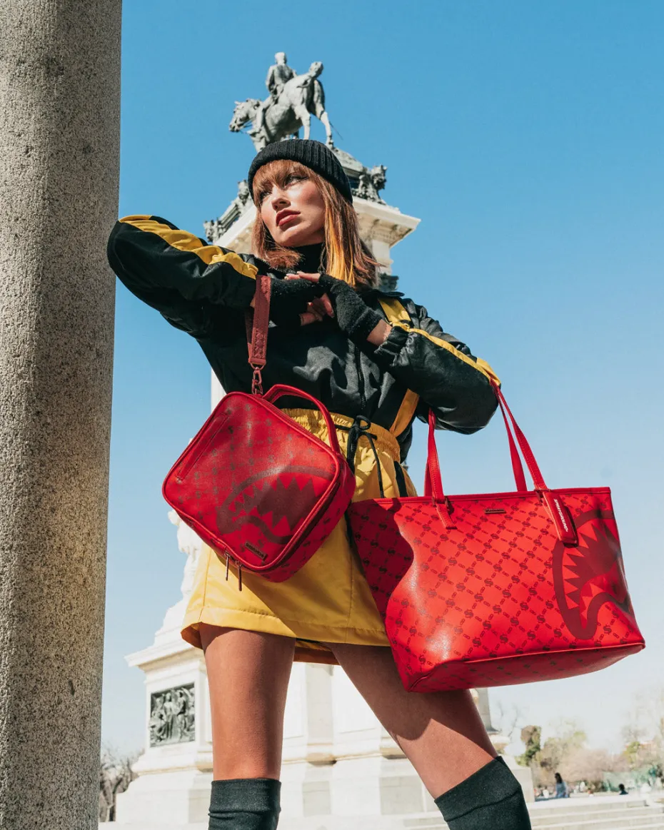 MONEY PATTERN BRICK TOTE