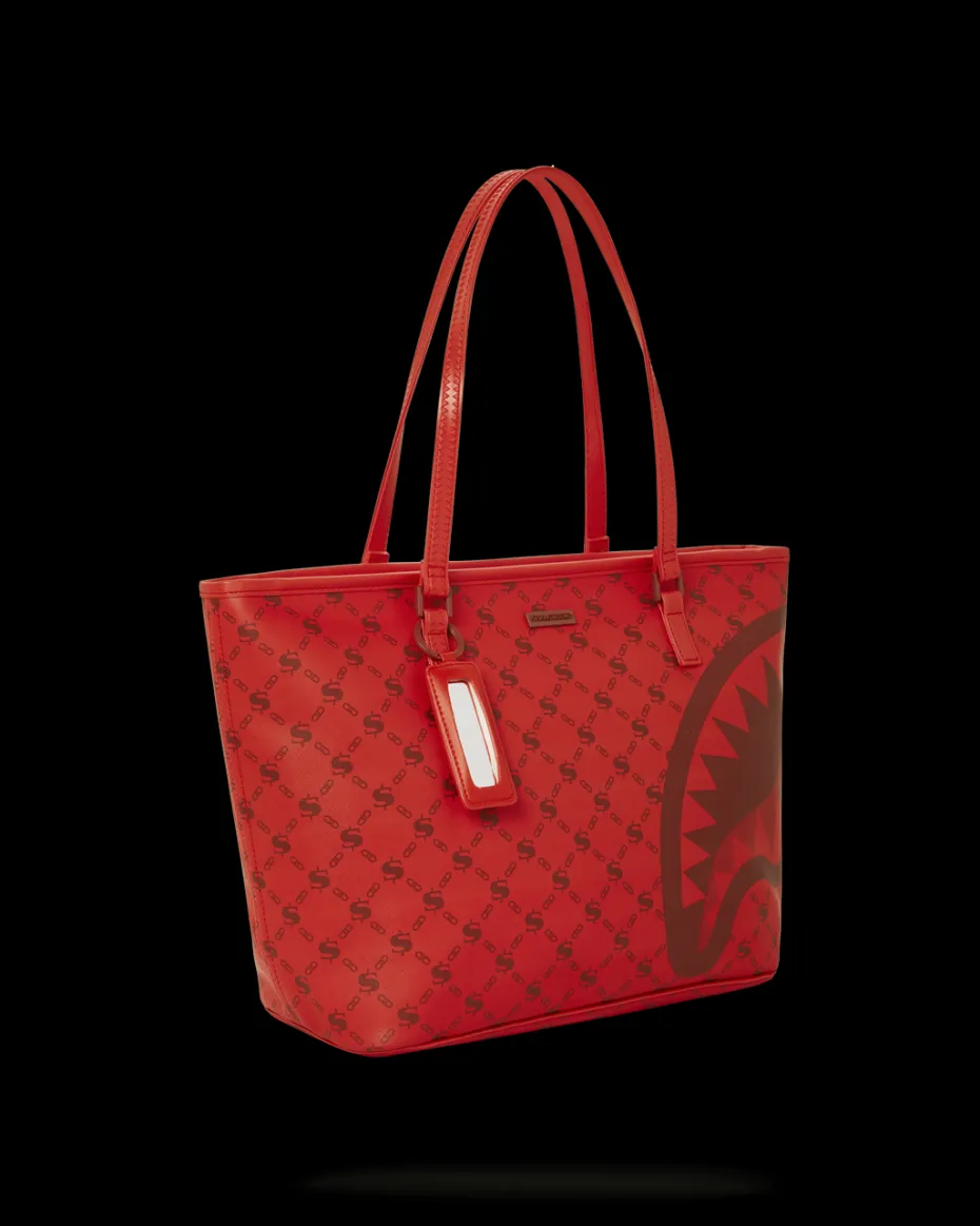 MONEY PATTERN BRICK TOTE