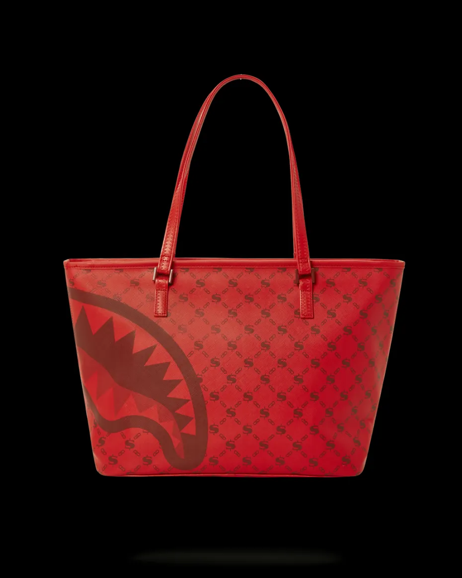 MONEY PATTERN BRICK TOTE