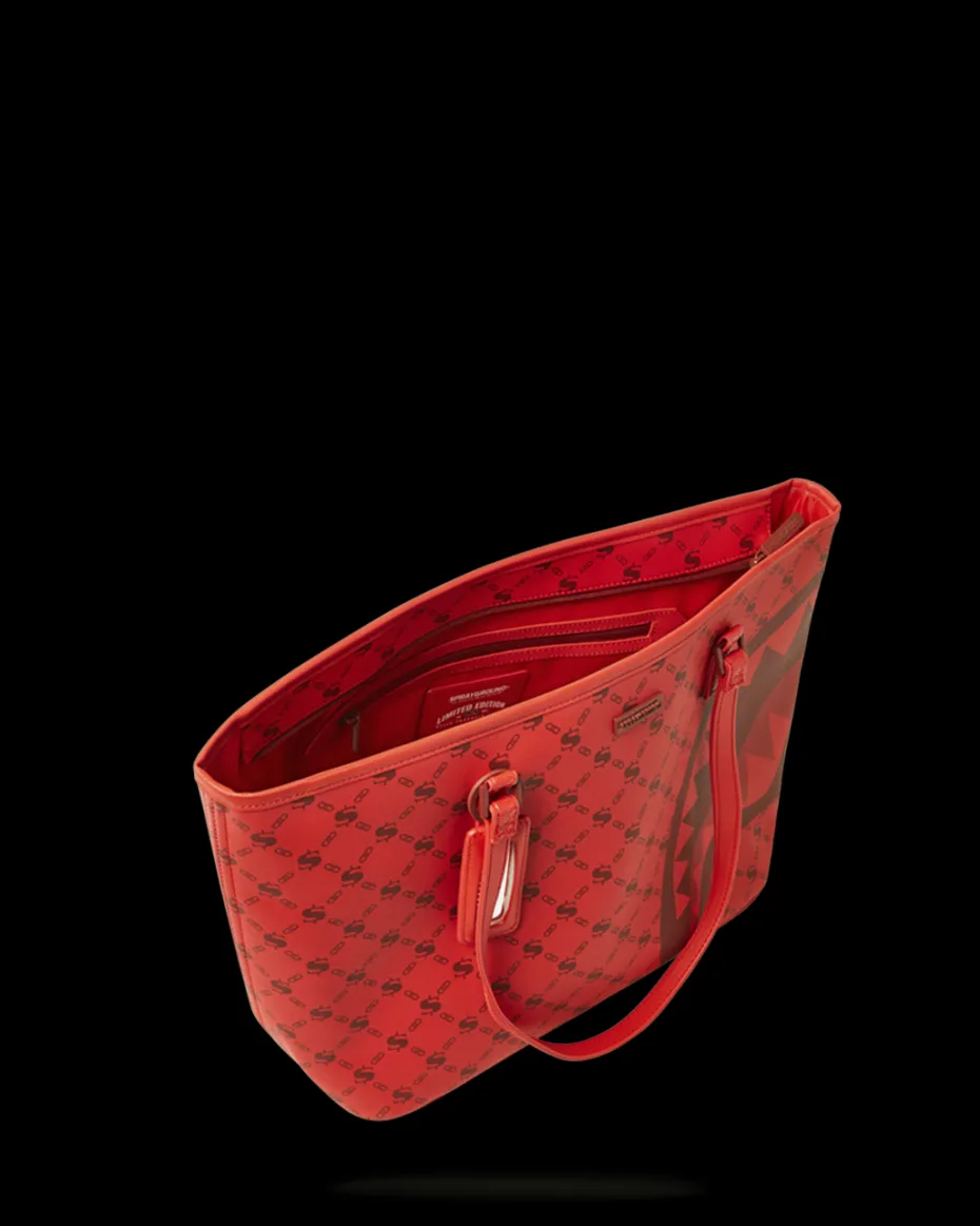 MONEY PATTERN BRICK TOTE