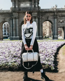 MONEY PATTERN POWDER MINI DUFFLE
