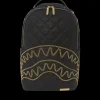 NOIR QUILT GOLD CHAIN SHARK BACKPACK (DLXV)