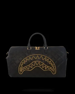 NOIR QUILT GOLD CHAIN SHARK DUFFLE